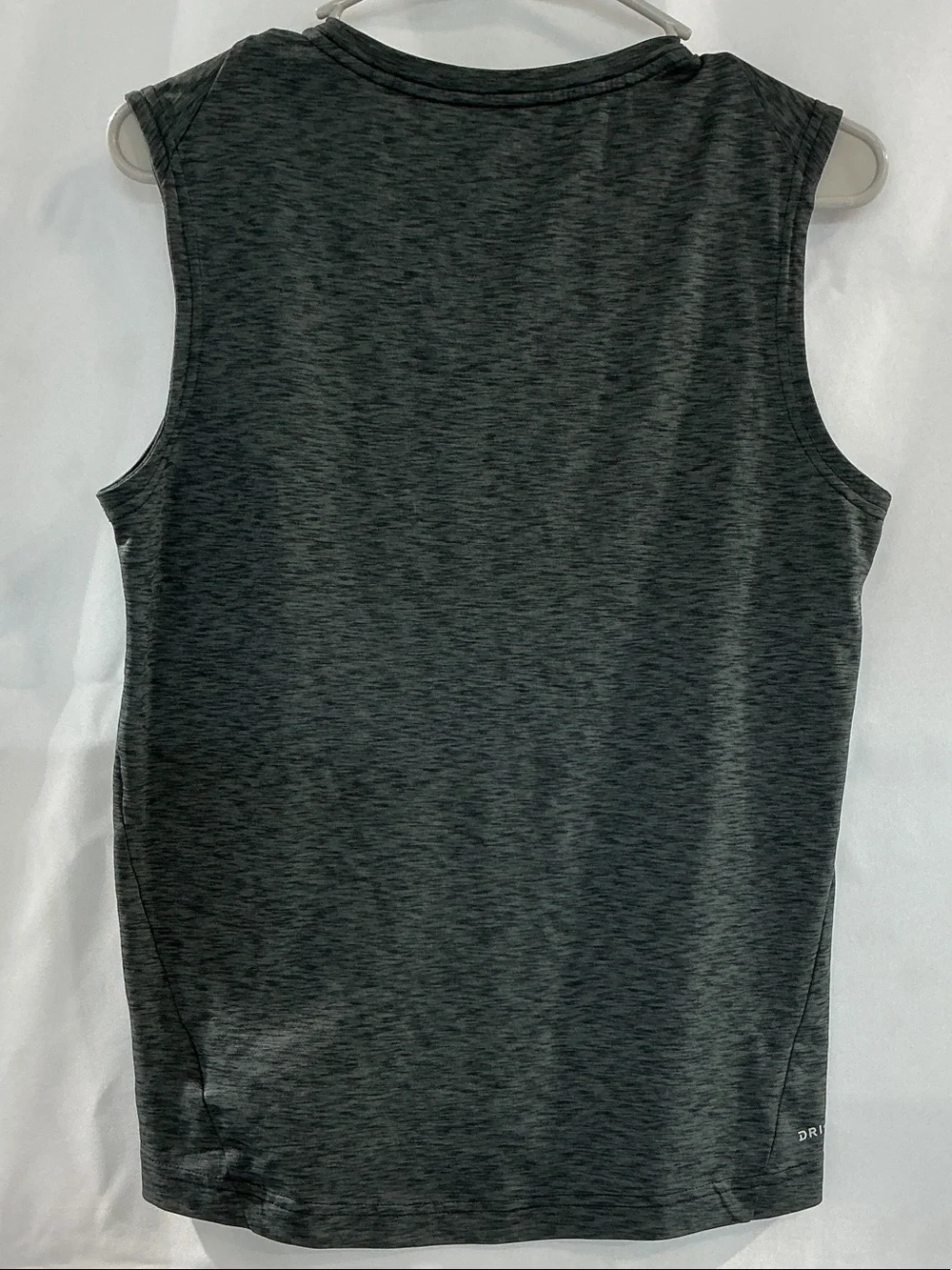 Nike Men’s Dark Gray Sleeveless Tank with White Swoosh